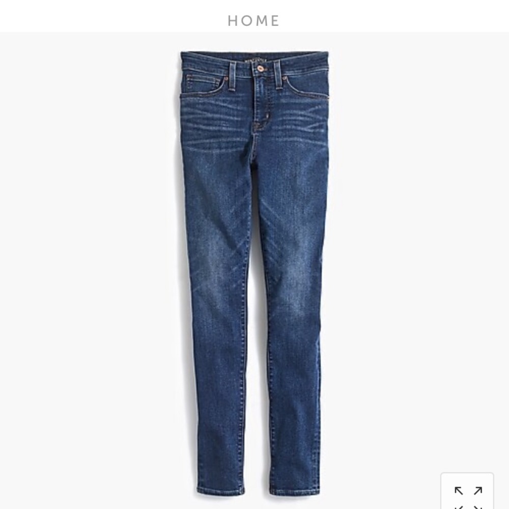Curvy 10" high rise skinny jean dark indigo wash